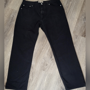 PJ MARK Mens Jeans Black Premium Denim Straight Leg 40 X‎ 34 Cotton Dark